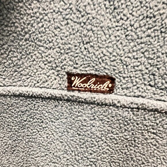 vintage Woolrich Womens Fleece Pullover jacket Button-Up Collar blue size Large - Picture 3 of 7